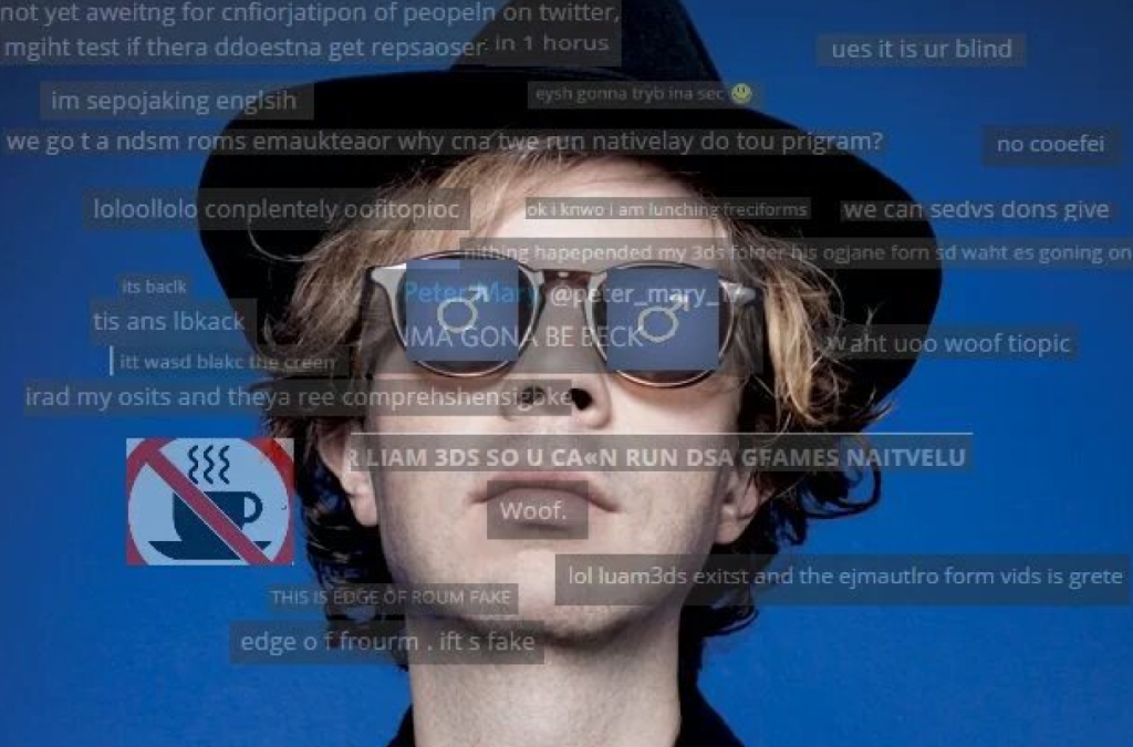 An image of a man wearing a fedora. The lenses of his glasses are the default GBATemp icon (which peter used on all of his accounts). Overlaid are various pieces of text containing peter text, and one image of a crossed-out coffee cup (which is the same image this website uses as its header.)